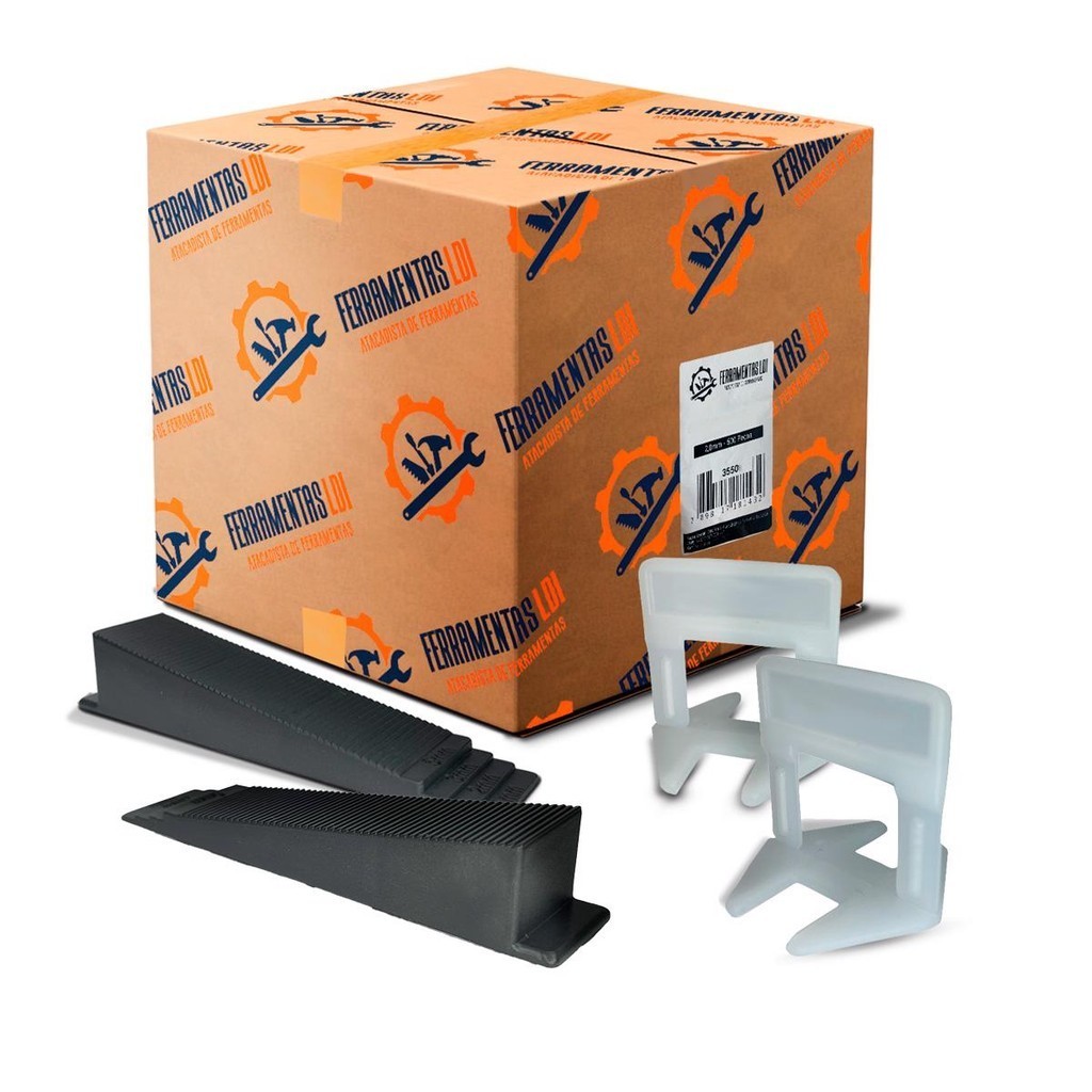 Espaçador Nivelador 1,5mm para Piso 1000 Un. FERRAMENTAS LDI + 300 Cunhas