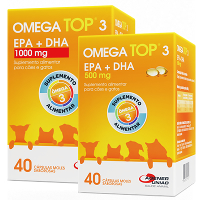 Ômega Top 3 Suplemento para Cães e Gatos 500/100