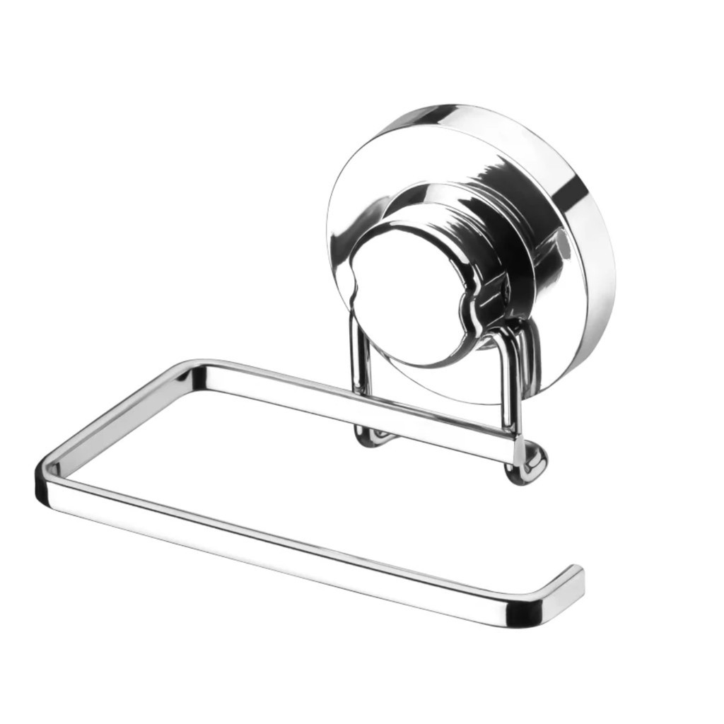 Suporte Papel Higiênico Sistema de Ventosa Redonda Cromado
