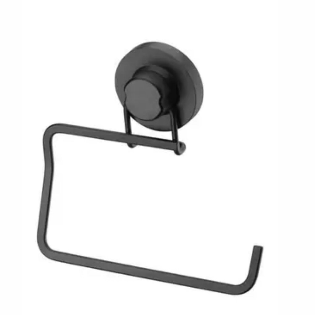 Toalheiro Suporte Porta Toalha De Rosto Com Ventosa Black