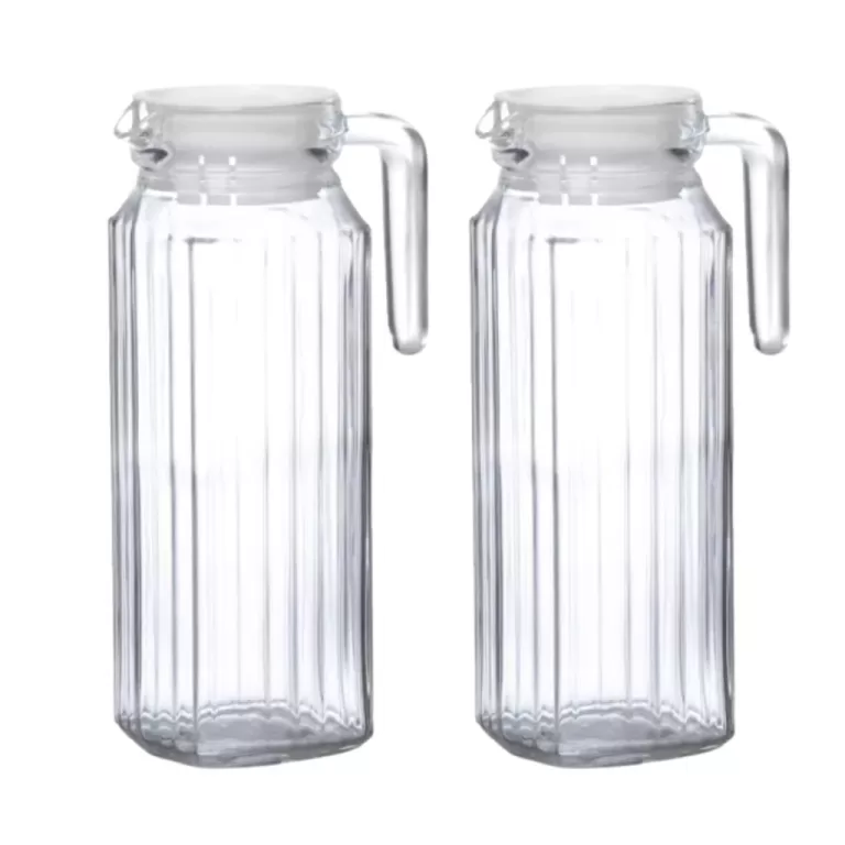 Kit Conjunto 2 Jarra Clássica De Vidro Para Suco 