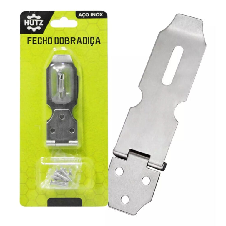Fecho Dobradiça Trinco Porta Cadeado Portão Aço