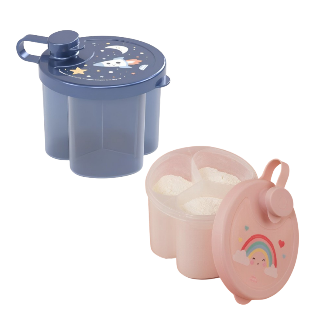 Pote Dosador Porta Leite em Pó com 3 Divisórias – Plasútil