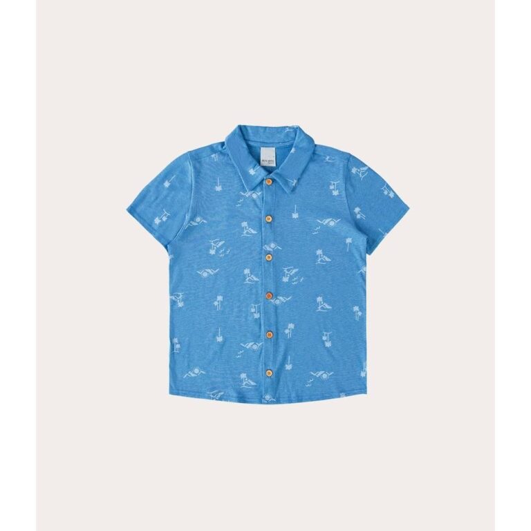 Camisa Infantil Menino Manga Curta Micro Estampas 
