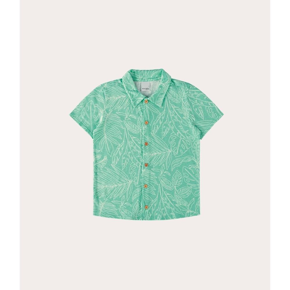 Camisa Infantil Menino Manga Curta Micro Estampas Em Algodão Malwee Kids