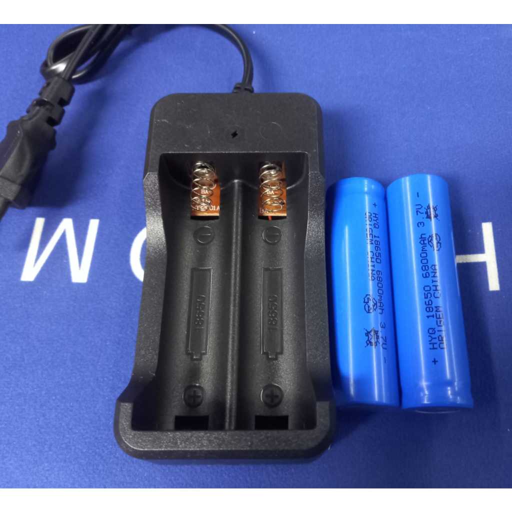 HYQ1910 Carregador dublo Bateria 18650 3,7v Lanterna Tatica