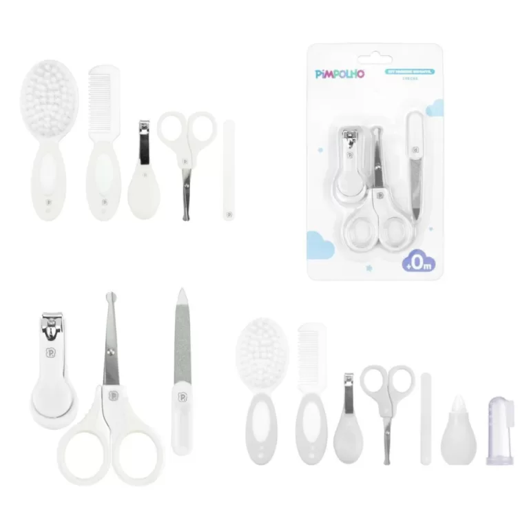 Kit Higiene bebe Pimpolho Completo Neutro Branco C