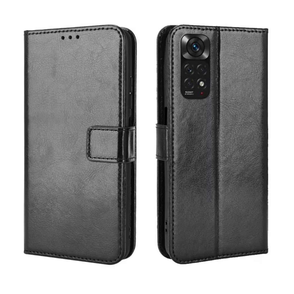 Capa Carteira Flip + Película 3D Para Xiaomi Redmi Note 11 / Note 11s / Note 11 5G / Note 11 Pro 5G