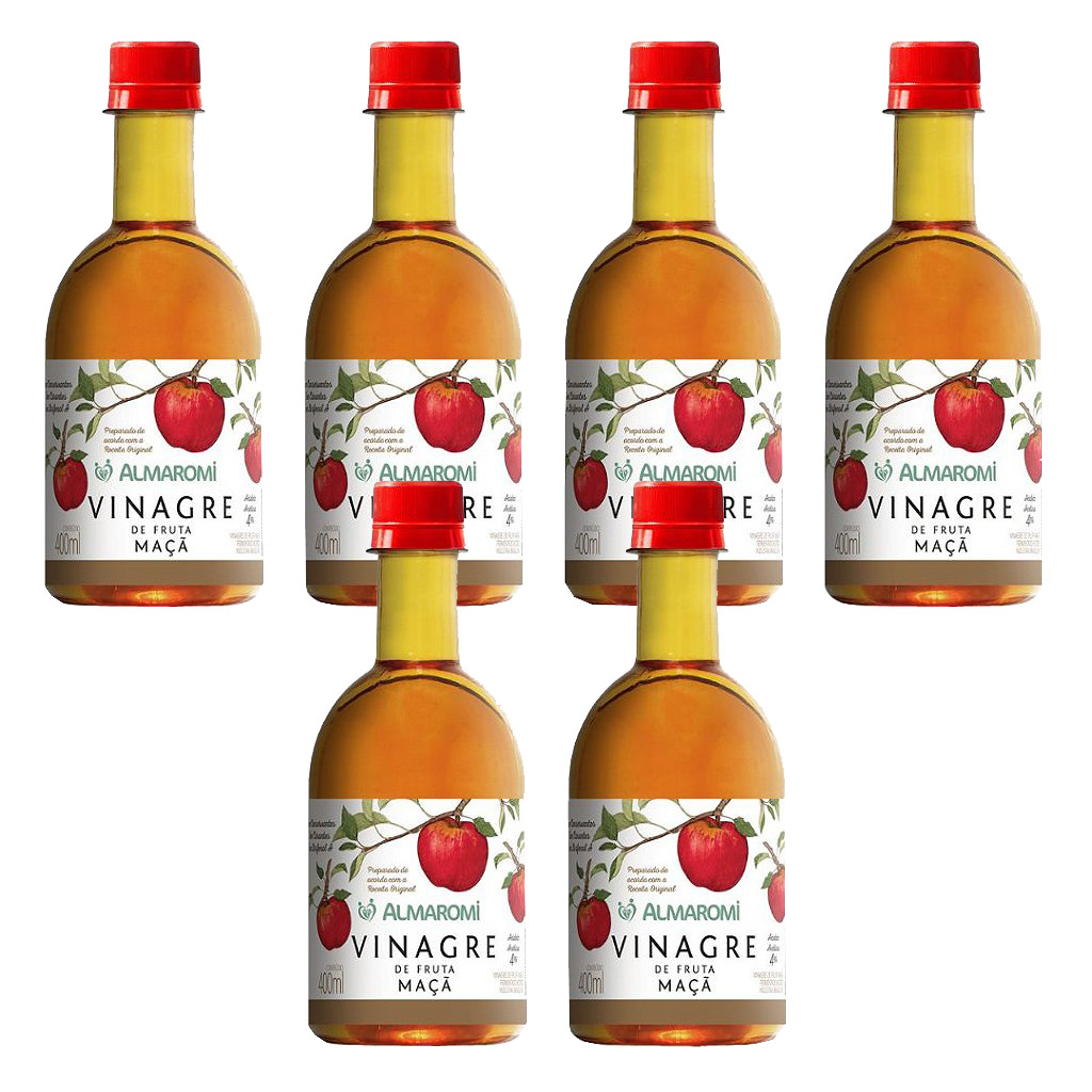 6 Vinagre de Fruta de Maçã 400ml – Almaromi