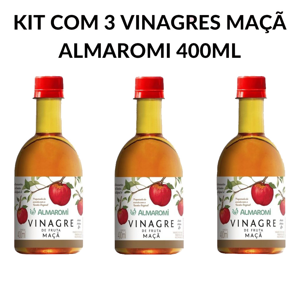 3 Vinagre de Fruta de Maçã 400ml – Almaromi