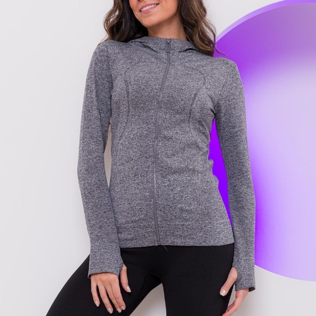 Jaqueta Com Capuz Touca Esportiva Agasalho Academia Zíper Crossfit Casaco Treino Liso Confortável