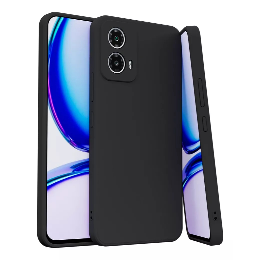 Capa Capinha Anti Shock Aveludada + Película Para Motorola G24 / G24 Power / G04 / G04s