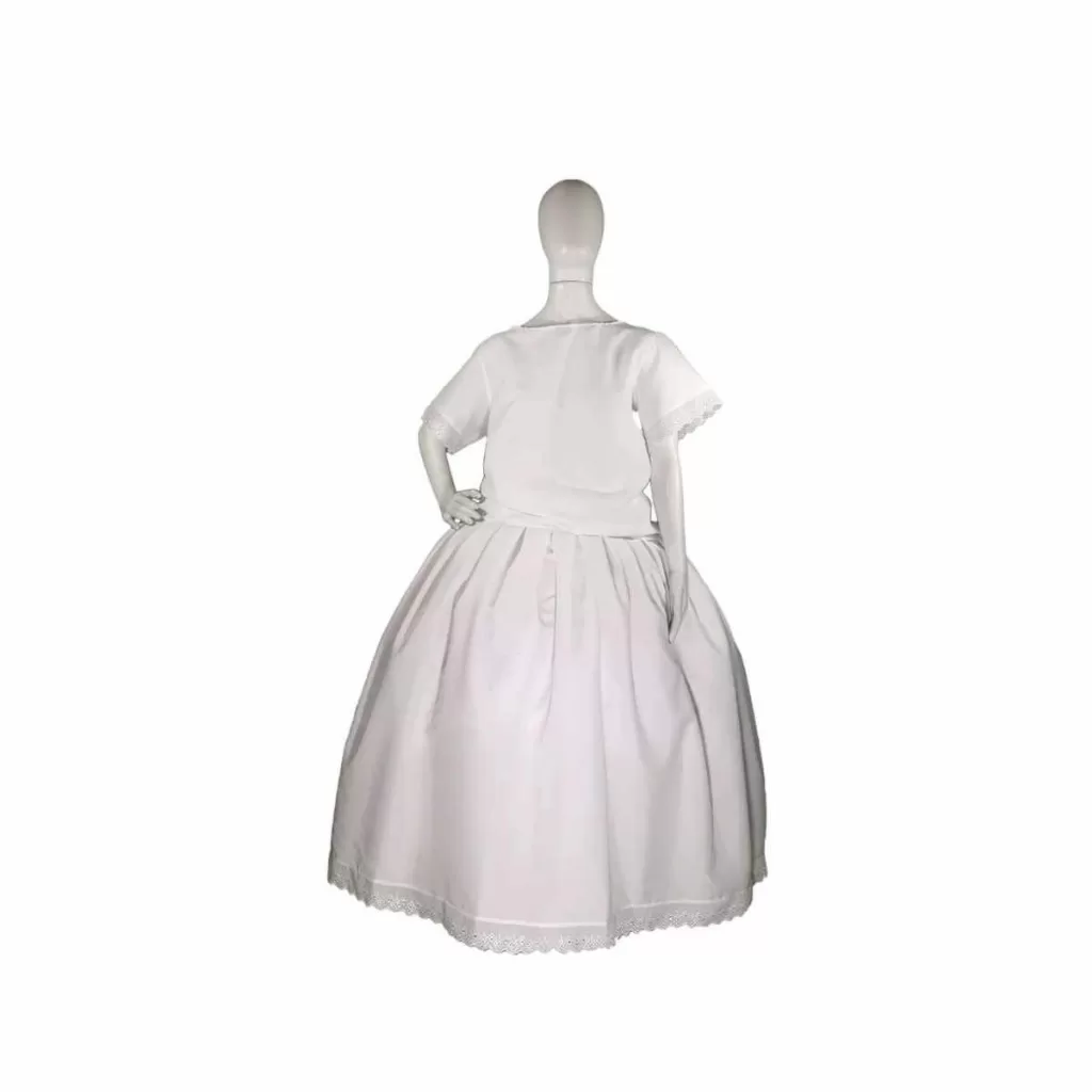 ROUPA UMBANDA CANDOMBLÉ 2 PEÇAS BATA E SAIA BRANCA RAÇÃO