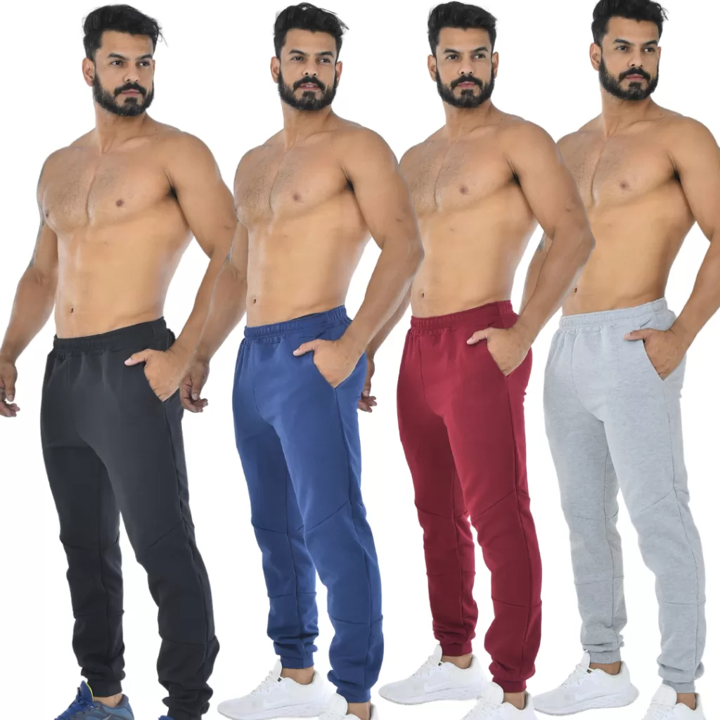Kit 2 Calça Moletom Masculina Flanelada Corrida Academia Peluciada Estilo Jogger Com Bolsos Laterais