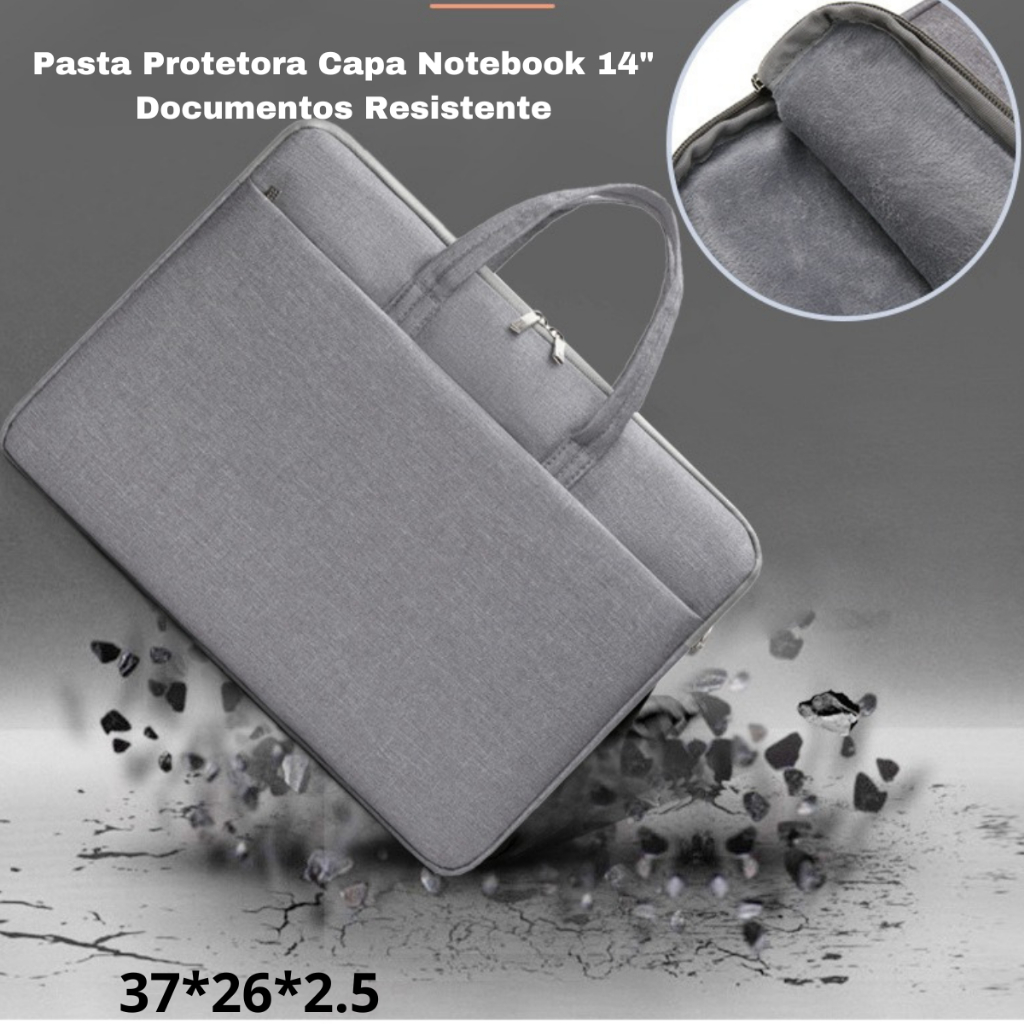 Bolsa Capa Case Pasta Maleta Para Notebook 14 Com Alça E Forrada