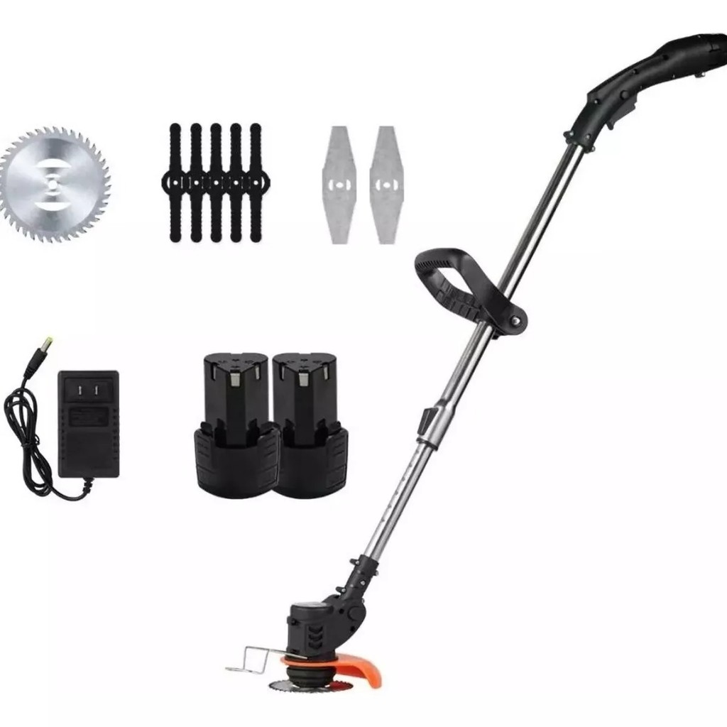 Aparador de Grama com Bateria Recarregável, Modelo BOM-9109, Corte Preciso e Durável