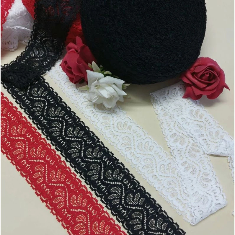 Renda Elástica 5cm de largura Lingerie Armarinho Artesanato 20 ou 30 metros LJ-22