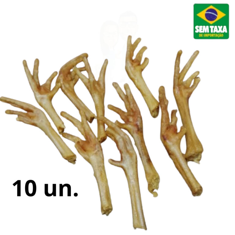 Pé De Frango Natural Pacote Com 10 Unidades Petis