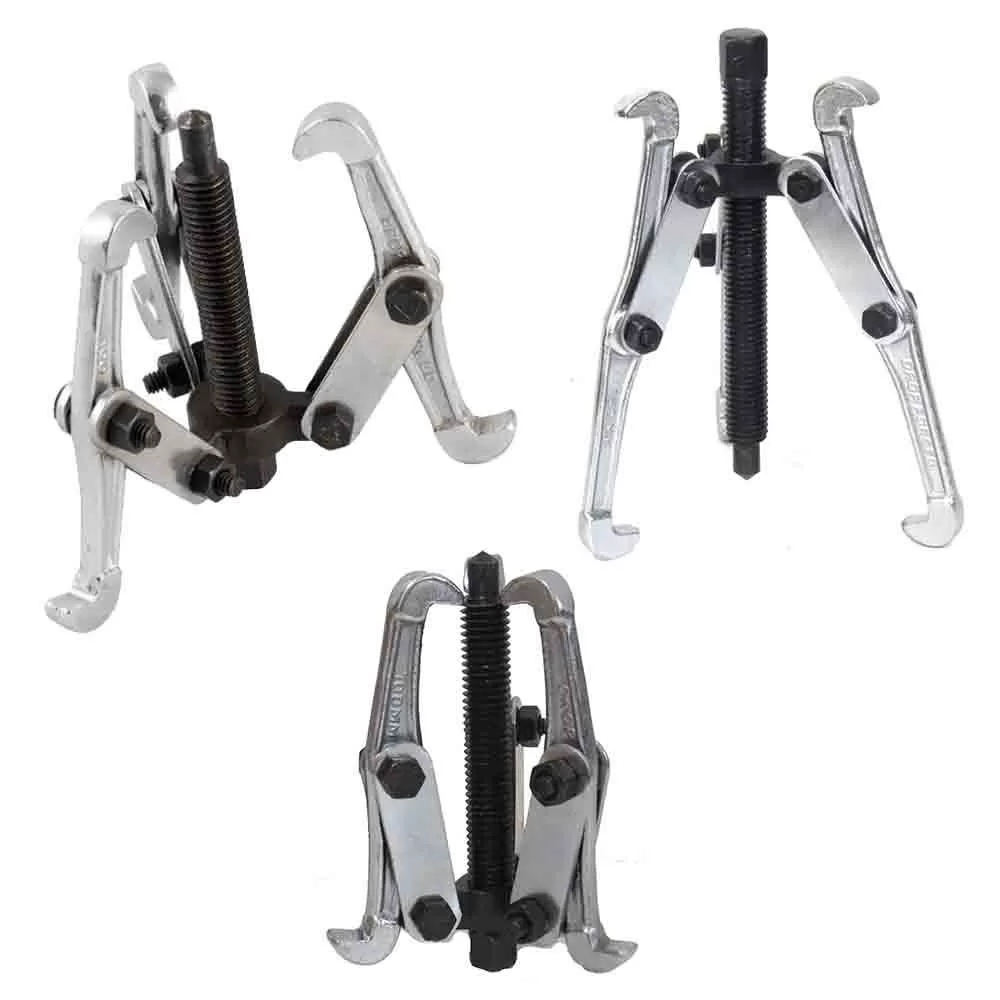 Jogo Saca Polia com 3 Garras 3 4 e 6 Polegadas Eda Mecânica Manutenção Oficina Industrial Remoção Po