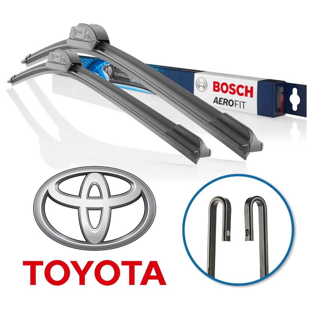 Par de Palheta Limpador de Parabrisa Aerofit Gancho Original Bosch Toyota