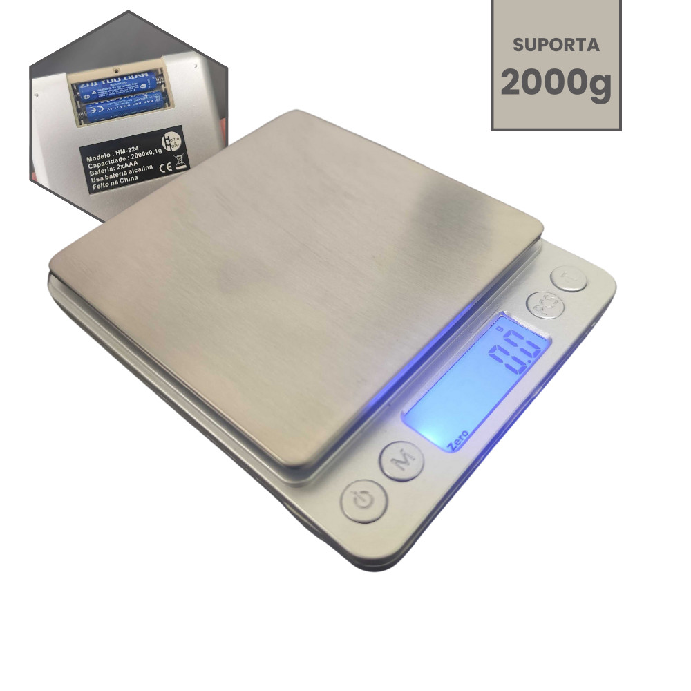 Balança Digital Mini De Alta Precisão 0,1g-2kg Profissional