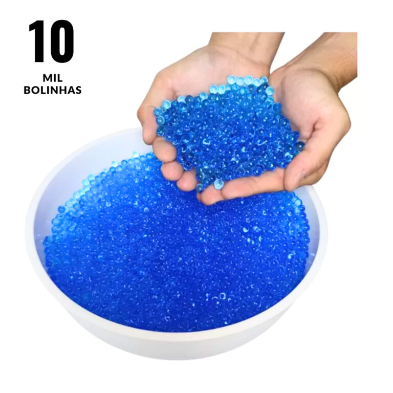 Bolinhas de Gel Desidratadas que crescem na água 