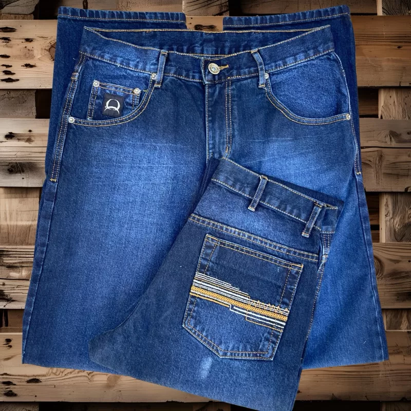 Calça Country Masculina Confortável Tecido Grosso Americana Cowboy Para Trabalho grossa