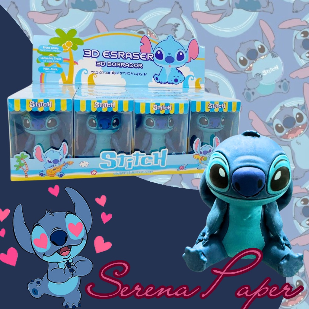 BORRACHA COLECIONÁVEL GIGANTE STITCH / PAPELARIA FOFA KAWAII / MATERIAL ESCOLAR