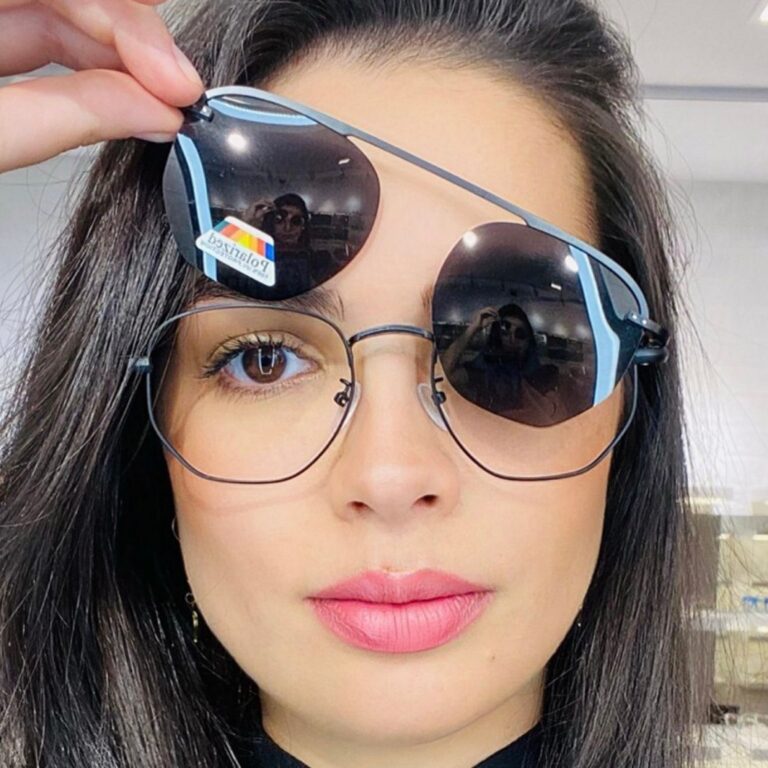 Armação Feminina Hexagonal para Grau Moderna Cli