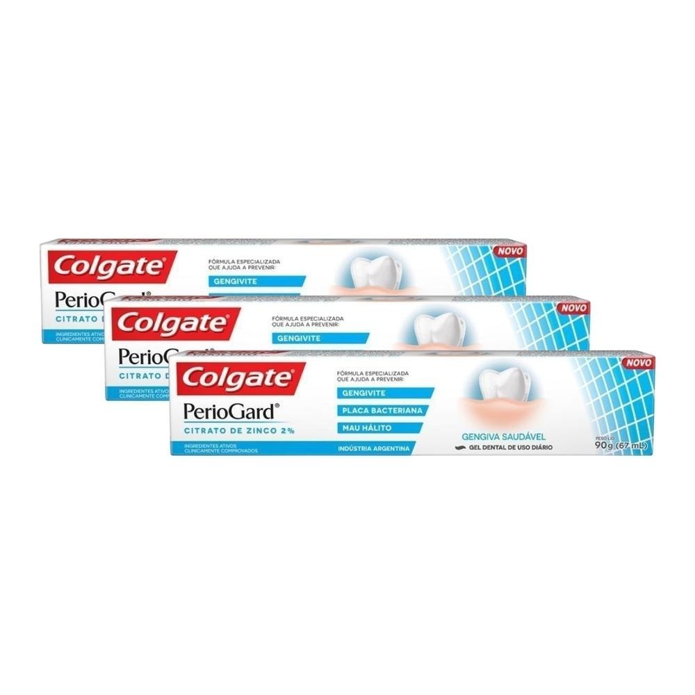 Kit 3 Unidades Creme Dental Colgate Periogard Gengiva Sadavel 90g