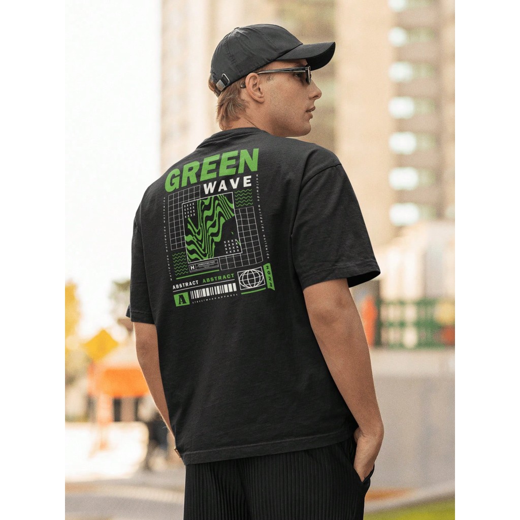 Camisa Camiseta Oversize Streetwear Masculino e Feminino para Treino e Dia a Dia Preto e Off Whte Es