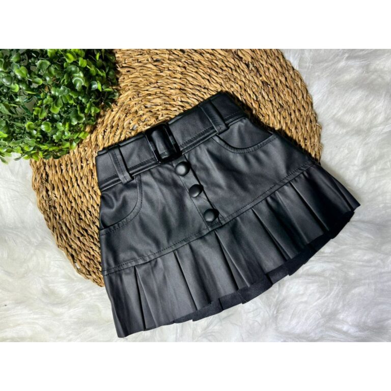 Saia Corino Fake Infantil Plissada  02 a0 10 Anos 