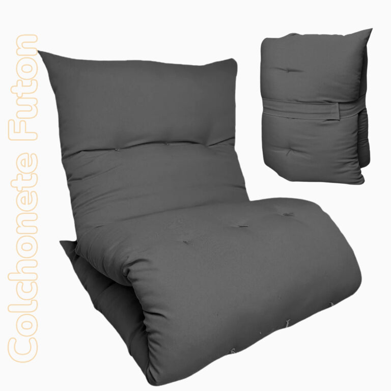 Colchonete Futon Solteiro Dobrável Enrolável Dec