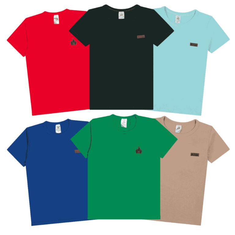 Kit 8 Camisetas Manga Curta Infantil Bebê Menino 