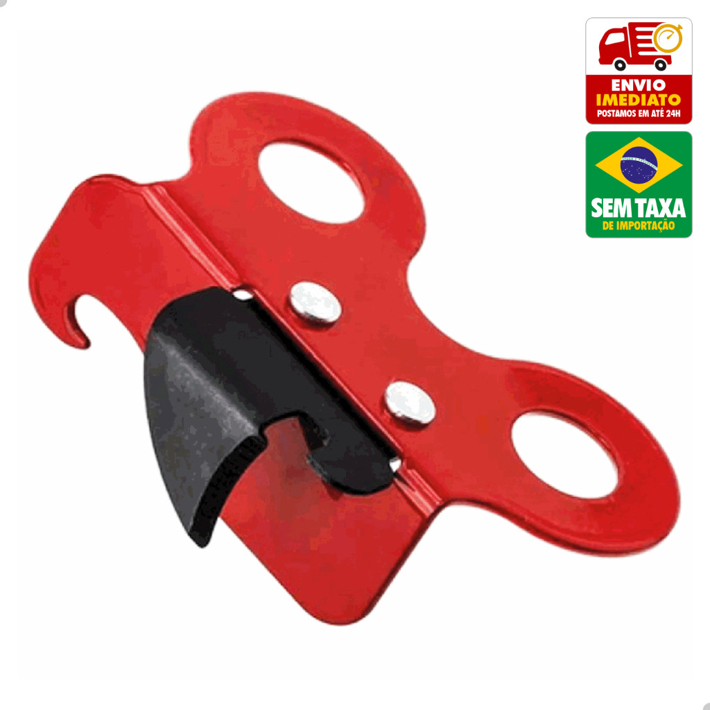 Abridor de Lata em Metal Vermelho Modelo Borboleta Livon 6075