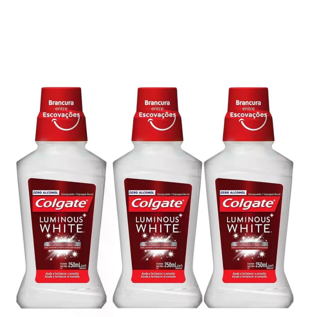 Kit Enxaguante Bucal Colgate Luminous White – 250ml
