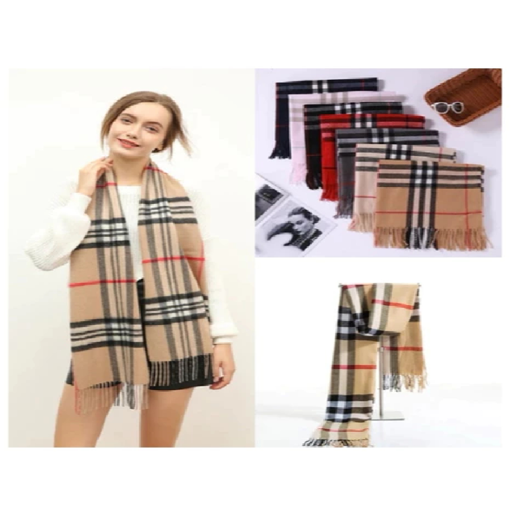 Cachecol Xadrez Feminino Lenço Pashmina Echarpe Masculino Unissex Para Frio Inverno