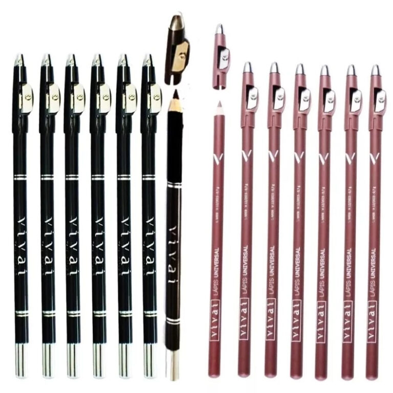 Kit x6 ou x12 Lápis para Olho Preto / Marrom com 