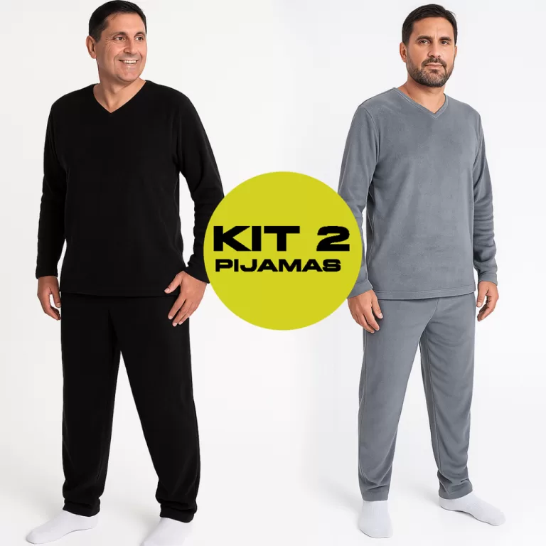 Kit 2 Conjuntos Pijama Masculino Fleece Plush Pelu
