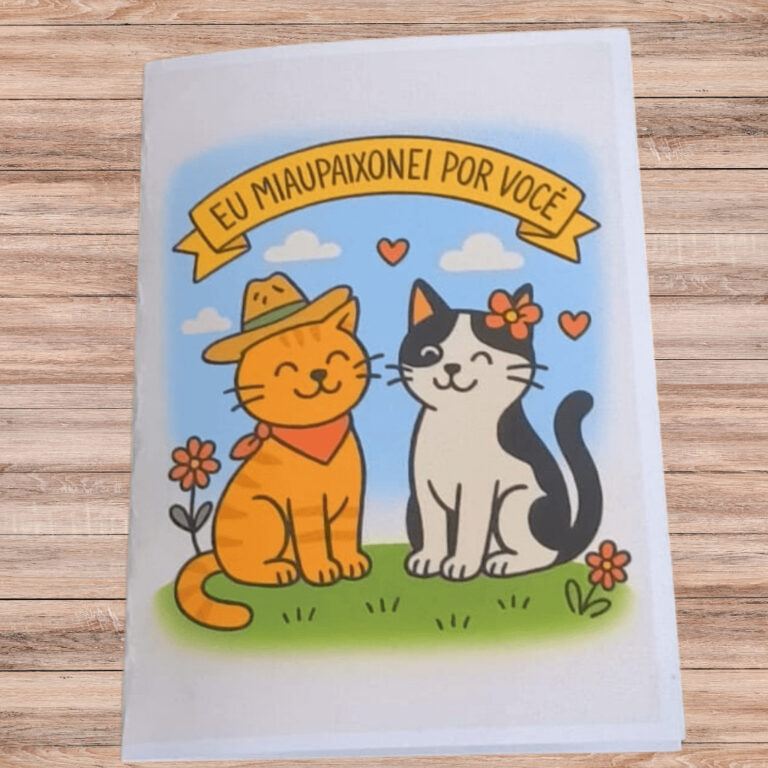Cartão Romântico Eu Miaupaixonei Por Você  Surp
