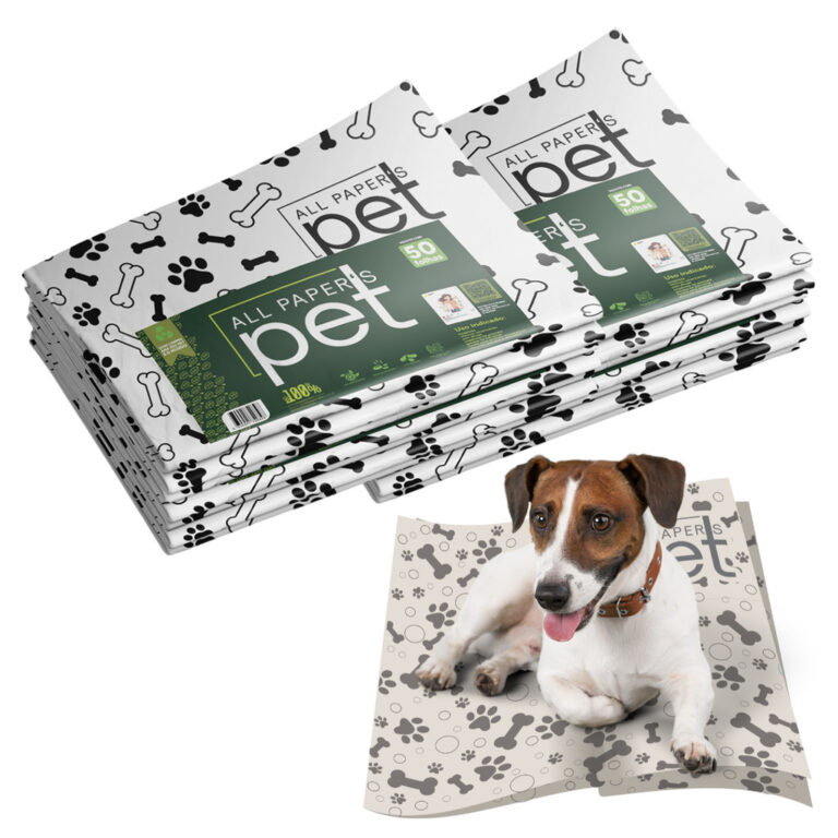 Kit Jornal Pet Higiênico 100 Folhas Biodegradáve