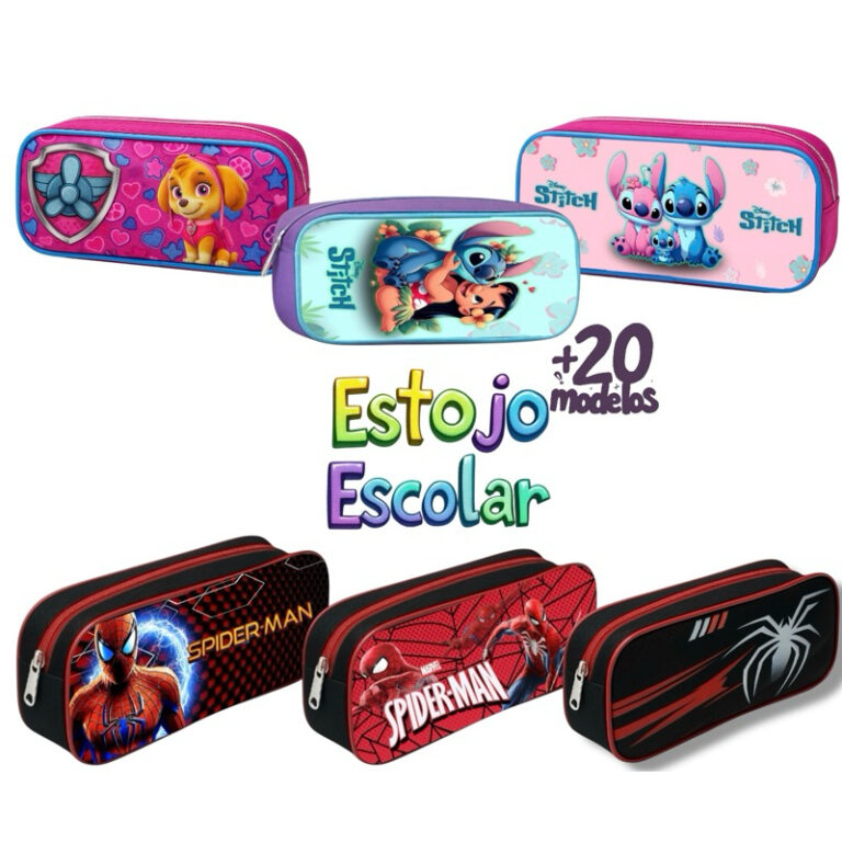 Estojo Escolar Infantil Varios Personagem  Porta L