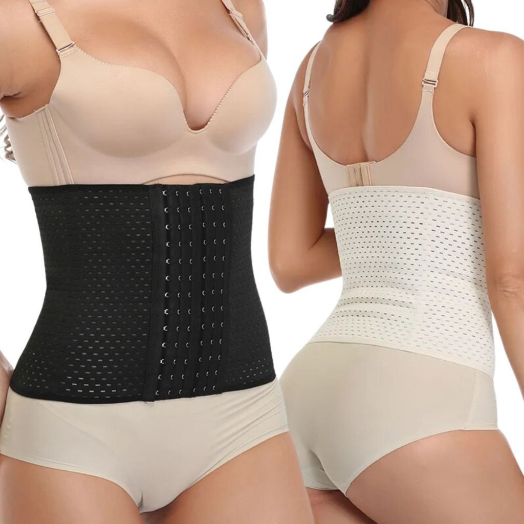 Kit 2 Cinta Elastique Modeladora Redutor Cintura Unissex Afina e Define Barriga