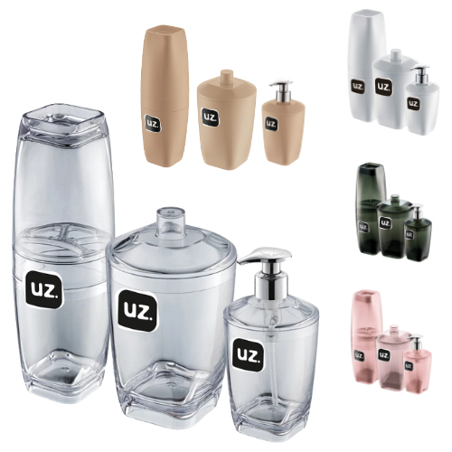 Kit Porta Escova de Dente + Dispenser Sabonete Lí