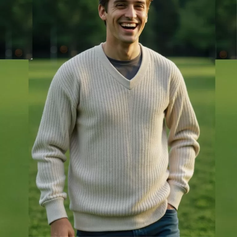 Suéter Blusa Tricô Masculina Gola V  Clássico E