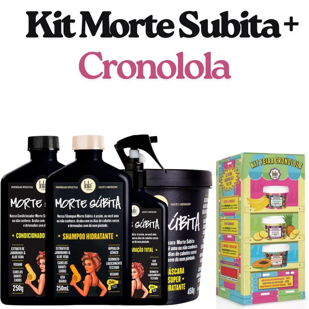 Kit Morte Subita 4 Produtos +CronoLola 3 Be(M)Dita 100g