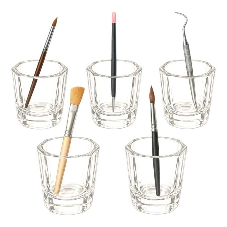 5 Copos Dappen De Vidro Transparente Uv  Pó Pigme