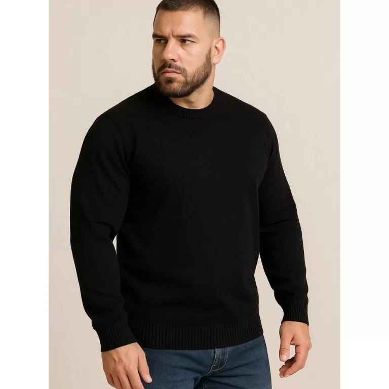 Suéter Tricot Masculino Liso Básico Casaco Blusa