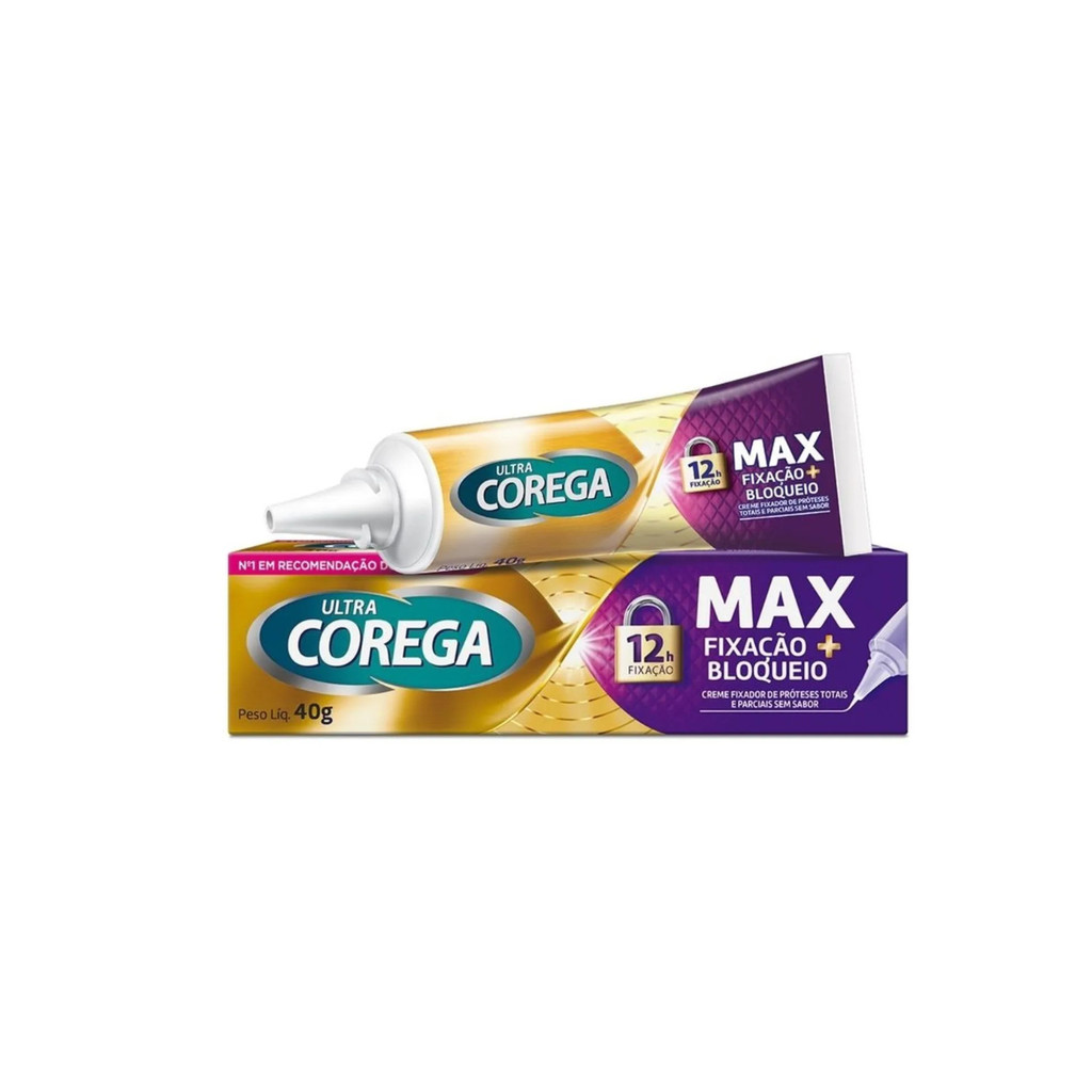 Fixador De Dentadura Corega Ultra Creme Sem Sabor 40g