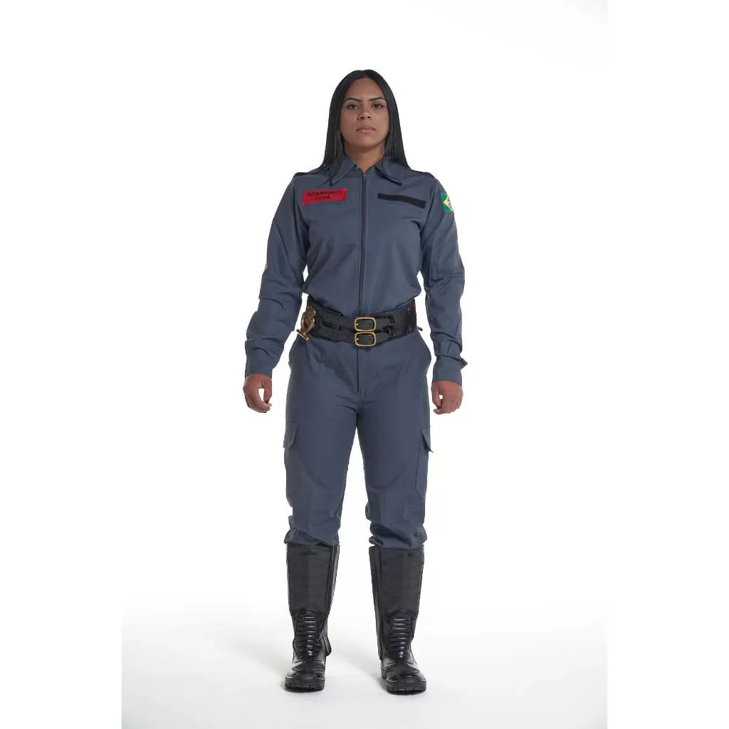 Farda Slim RipStop Verde Petróleo Acinzentado Bordado Nas Costas